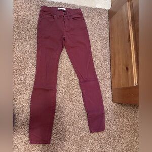Madewell Deep Red Denim Pants